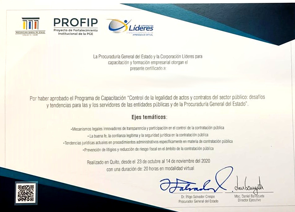Certificado Lideres