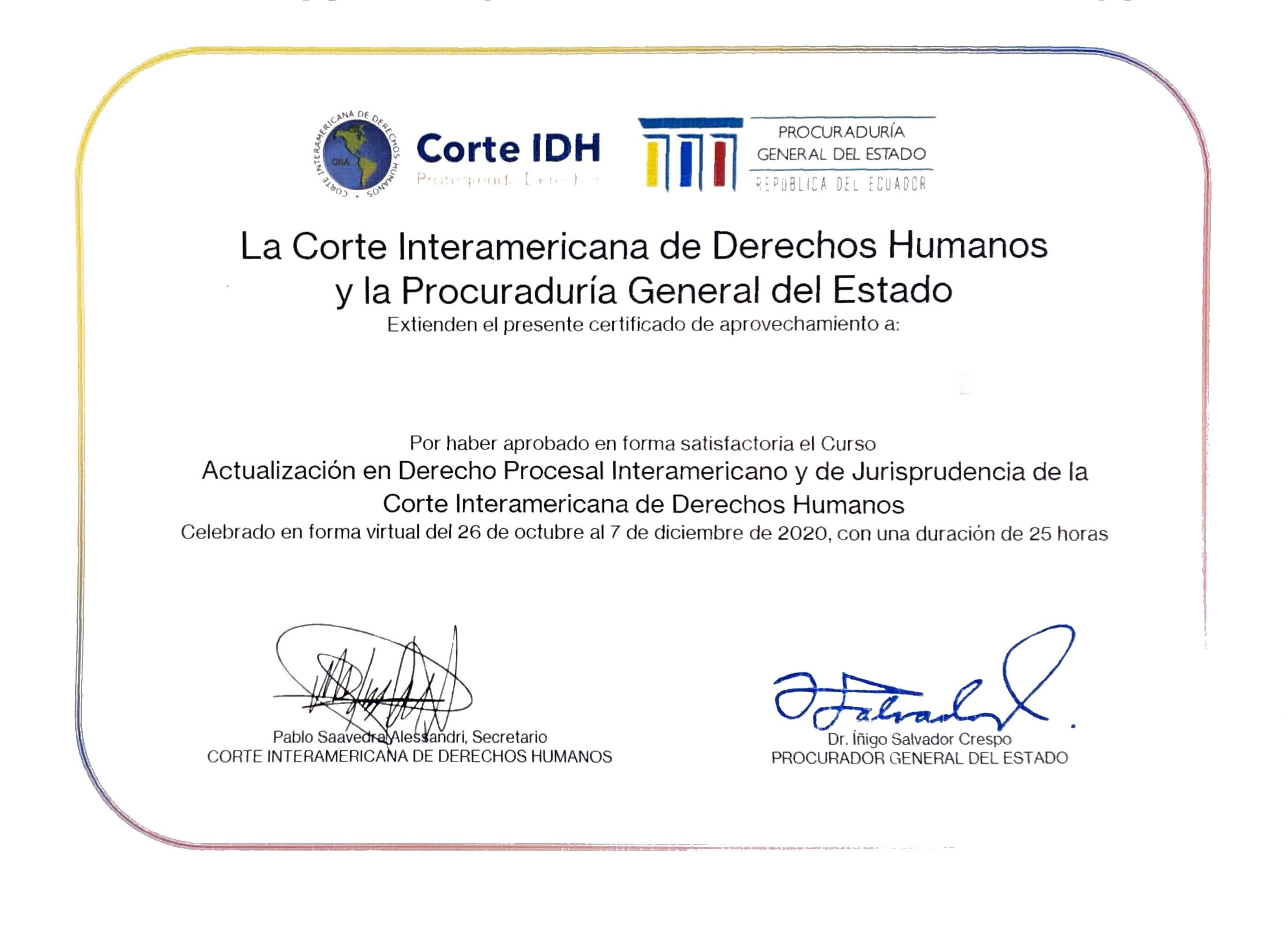 certificado IDH